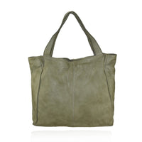 Borsa a spalla con tracolla in vera pelle  effetto vintage tinto lavato in capo made in italy