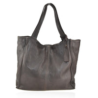 Borsa da spalla  in vera pelle effetto vintage tinto lavato in capo made in italy
