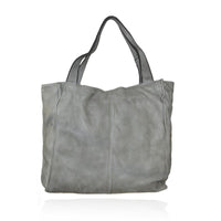 Borsa a spalla con tracolla in vera pelle  effetto vintage tinto lavato in capo made in italy