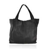 Borsa a spalla con tracolla in vera pelle  effetto vintage tinto lavato in capo made in italy