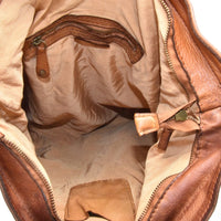 Zaino convertibile in borsa a mano in vera pelle  effetto vintage tinto lavato in capo made in italy