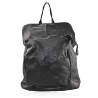 Zaino convertibile in borsa a spalla in vera pelle  effetto vintage tinto lavato in capo made in italy