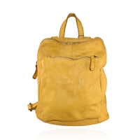 Zaino convertibile in borsa a spalla in vera pelle  effetto vintage tinto lavato in capo made in italy