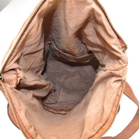 Borsa a tracolla donna in vera pelle intrecciata effetto vintage tinto lavato in capo