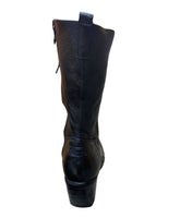Stivali anfibi donna in vera pelle fatti a mano tacco medio made in Italy LE RUEMARCEL Cuoio