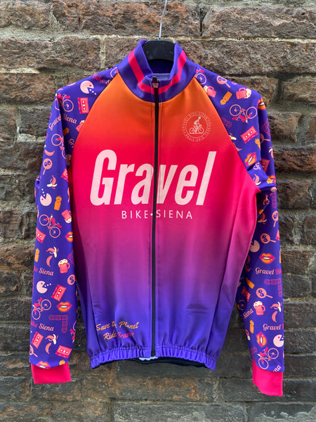 Maglia ciclismo invernale maniche lunghe Gravel Bike Siena