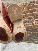 Stivali anfibi donna ZETA SHOES  in vera pelle fatti a mano tacco basso made in Italy TERRA DI SIENA