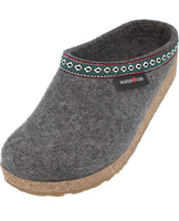 Pantofole HAFLINGER Franzl 71100104 Grigio Antracite In Feltro Lana