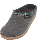 Pantofole HAFLINGER Franzl 71100104 Grigio Antracite In Feltro Lana