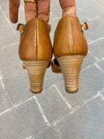 Decollete' decolte' scarpe donna tango tacco 7 cm in vera pelle Made in italy