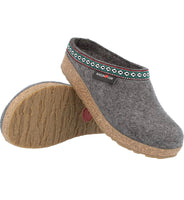 Pantofole HAFLINGER Franzl 71100104 Grigio Antracite In Feltro Lana