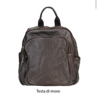 Zaino in vera pelle  effetto vintage tinto lavato in capo made in italy