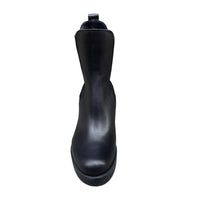 Chelsea boots ZETA SHOES bassi tacco 50  in vera pelle made in italy NERO