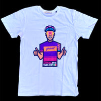 Gravel Bike Siena T-shirt '80 BIANCO 100% cotone