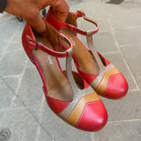 Decollete' decolte' scarpe donna tango tacco 7 cm in vera pelle Made in italy