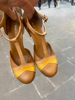 Decollete' decolte' scarpe donna tango tacco 7 cm in vera pelle Made in italy