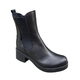 Chelsea boots ZETA SHOES bassi tacco 50  in vera pelle made in italy NERO