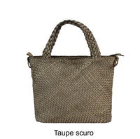 Borsa shopping in vera pelle intrecciata effetto vintage tinto lavato in capo ZETA SHOES