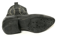 Stivali texani in vera pelle Made in Italy effetto vintage NERO