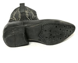 Stivali texani in vera pelle Made in Italy effetto vintage NERO