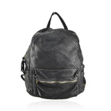 Zaino in borsa a spalla in vera pelle  effetto vintage tinto lavato in capo made in italy