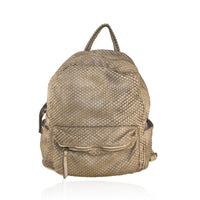 Zaino in borsa a spalla in vera pelle  effetto vintage tinto lavato in capo made in italy